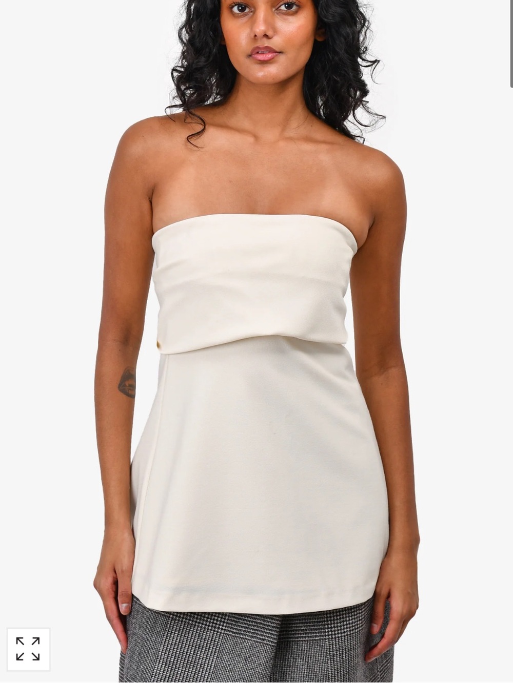 Toteme wool crepe band tube top
